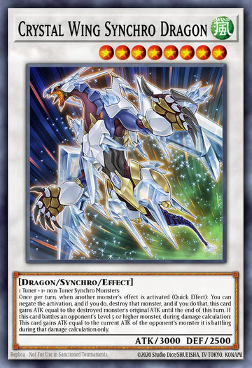 EN118 - GFTP-EN130 - Crystal Wing Synchro Dragon - Ghost Rare - 1st Edition - Ghosts from the Past LP EU PRINT