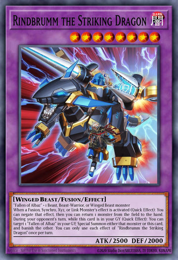 EN025 - RA02-EN025 - Rindbrumm the Striking Dragon - Quarter Century Secret Rare - - Rarity Collection 2