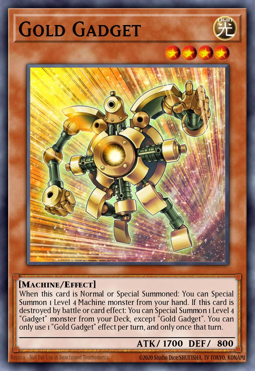 EN009 - FIGA-EN009 - Gold Gadget - Super Rare - Effect Monster - 1st Edition - Fists of the Gadgets