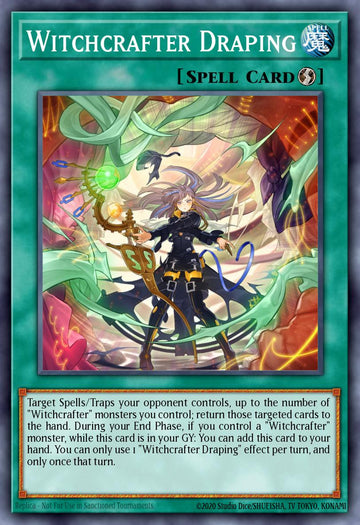 EN023 - INCH-EN023 - Witchcrafter Draping - Super Rare - Quick-Play Spell - 1st-Edition - The Infinity Chasers
