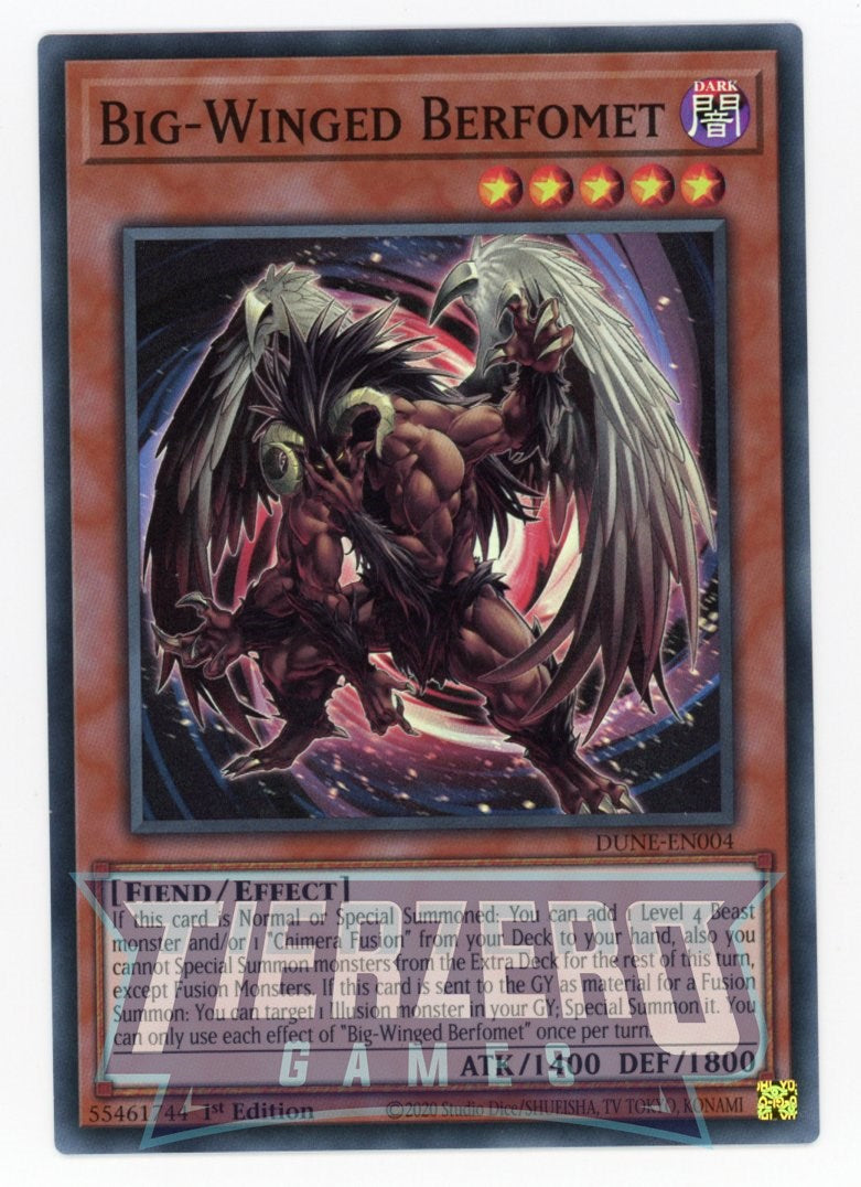 DUNE-EN004 - Big-Winged Berfomet - Super Rare - Effect Monster - Duelist Nexus