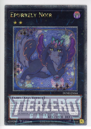 DUNE-EN044 - Epurrely Noir - Quarter Century Secret Rare - Duelist Nexus