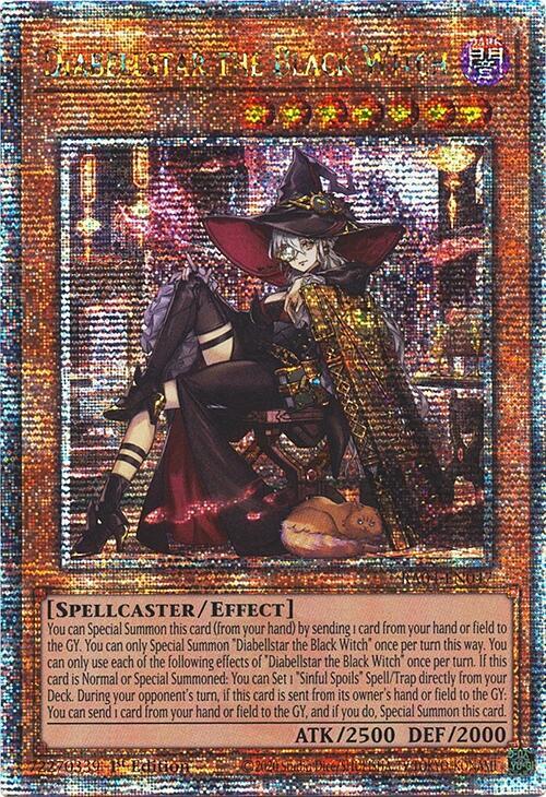 RA04-EN047 - Diabellstar The Black Witch - Quarter Century Secret Rare - - Quarter Century Stampede