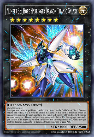 EN036 - RA02-EN036 - Number 38: Hope Harbinger Dragon Titanic Galaxy - Quarter Century Secret Rare - - Rarity Collection 2