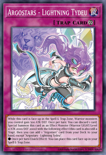 EN071 - SUDA-EN071 - Argostars - Lightning Tydeu - Quarter Century Secret Rare - Continuous Trap - Supreme Darkness