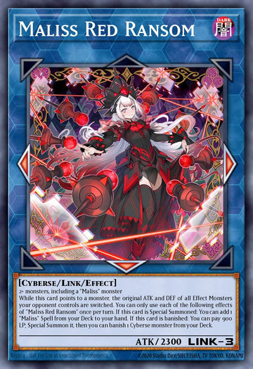 CRBR-EN018 - CRBR-EN018 - Maliss Q Red Ransom - Collectors Rare - Effect Link Monster - Crossover Breakers