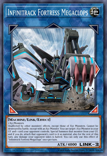 EN011 - INCH-EN011 - Infinitrack Fortress Megaclops - Secret Rare - Effect Link Monster - 1st-Edition - The Infinity Chasers