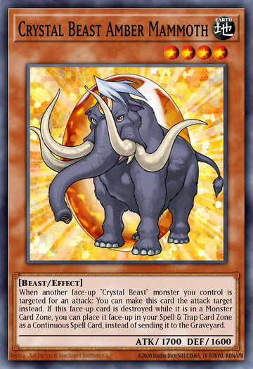 EN094 - LDS1-EN094 - Crystal Beast Amber Mammoth - Common - Effect Monster - Legendary Duelists Season 1