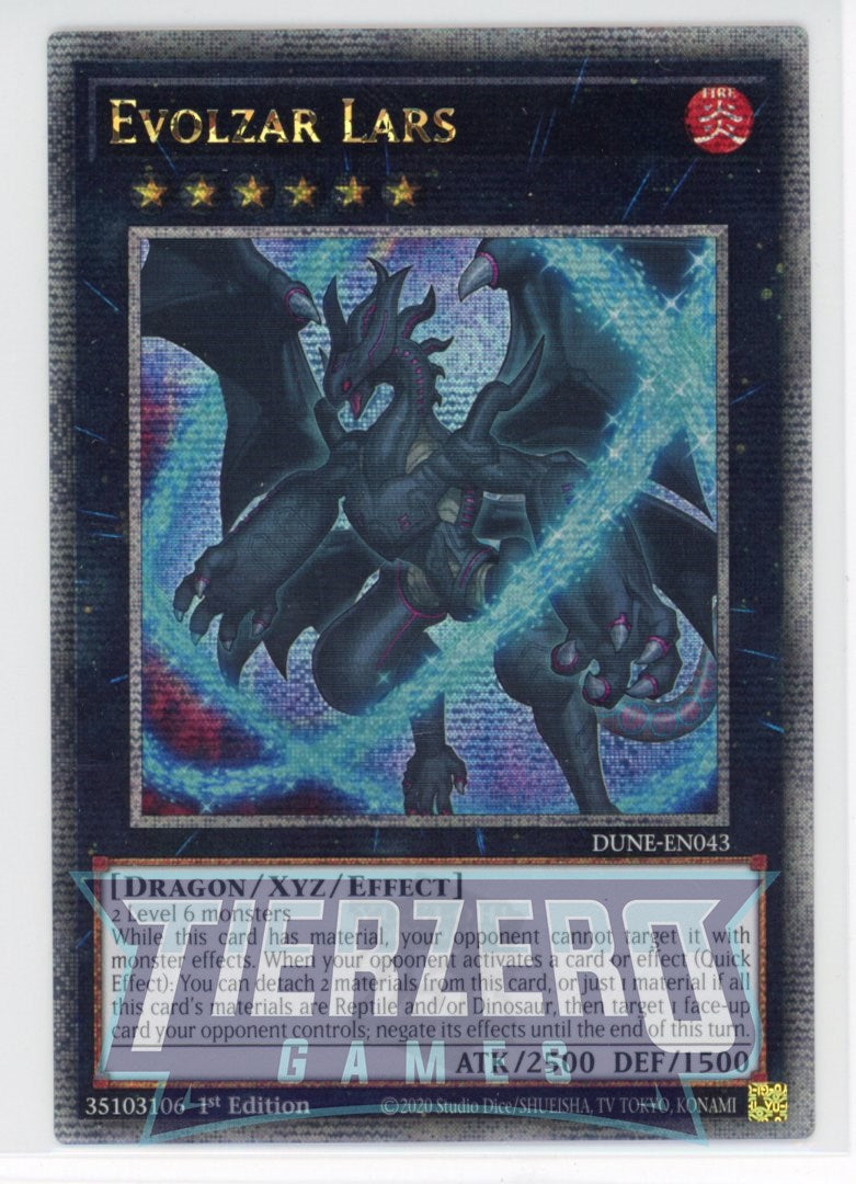 DUNE-EN043 - Evolzar Lars - Quarter Century Secret Rare - Effect Xyz Monster - Duelist Nexus