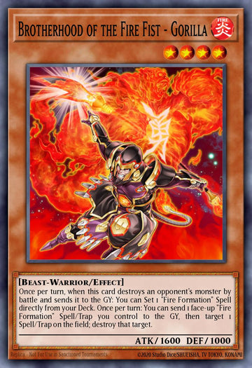 EN022 - FIGA-EN022 - Brotherhood of the Fire Fist - Gorilla - Super Rare - Effect Monster - 1st Edition - Fists of the Gadgets