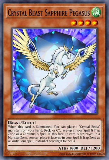 EN098 - LDS1-EN098 - Crystal Beast Sapphire Pegasus - Common - Effect Monster - Legendary Duelists Season 1