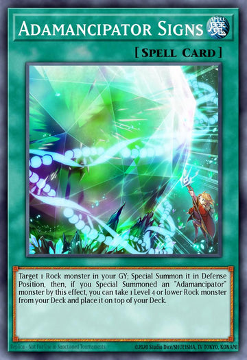 EN011 - SESL-EN011 - Adamancipator Signs - Super Rare - Normal Spell - Secret Slayers