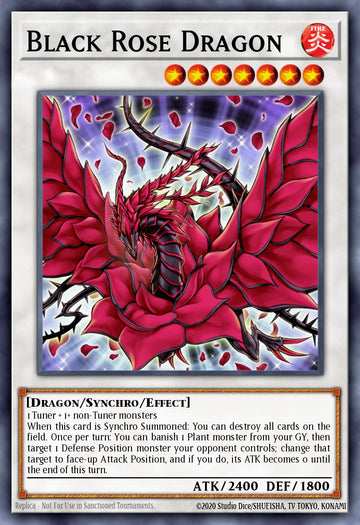 EN100 - LIOV-EN100 - Black Rose Dragon - Starlight Rare - Effect Synchro Monster - Lightning Overdrive