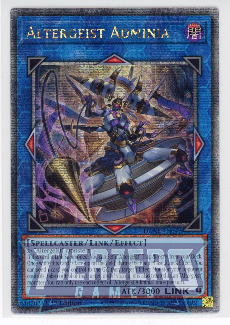 DUNE-EN047 - Altergeist Adminia - Quarter Century Secret Rare - Effect Link Monster - Duelist Nexus