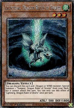 Lightning, Dragon Ruler of Drafts (V.1 - Platinum Secret Rare)