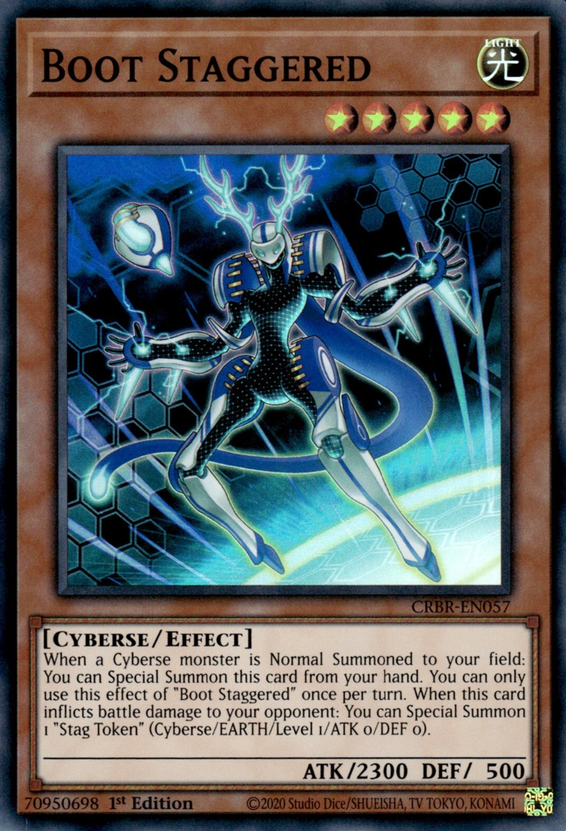 CRBR-EN057 - Boot Staggered - Super Rare - Effect Monster - Crossover Breakers