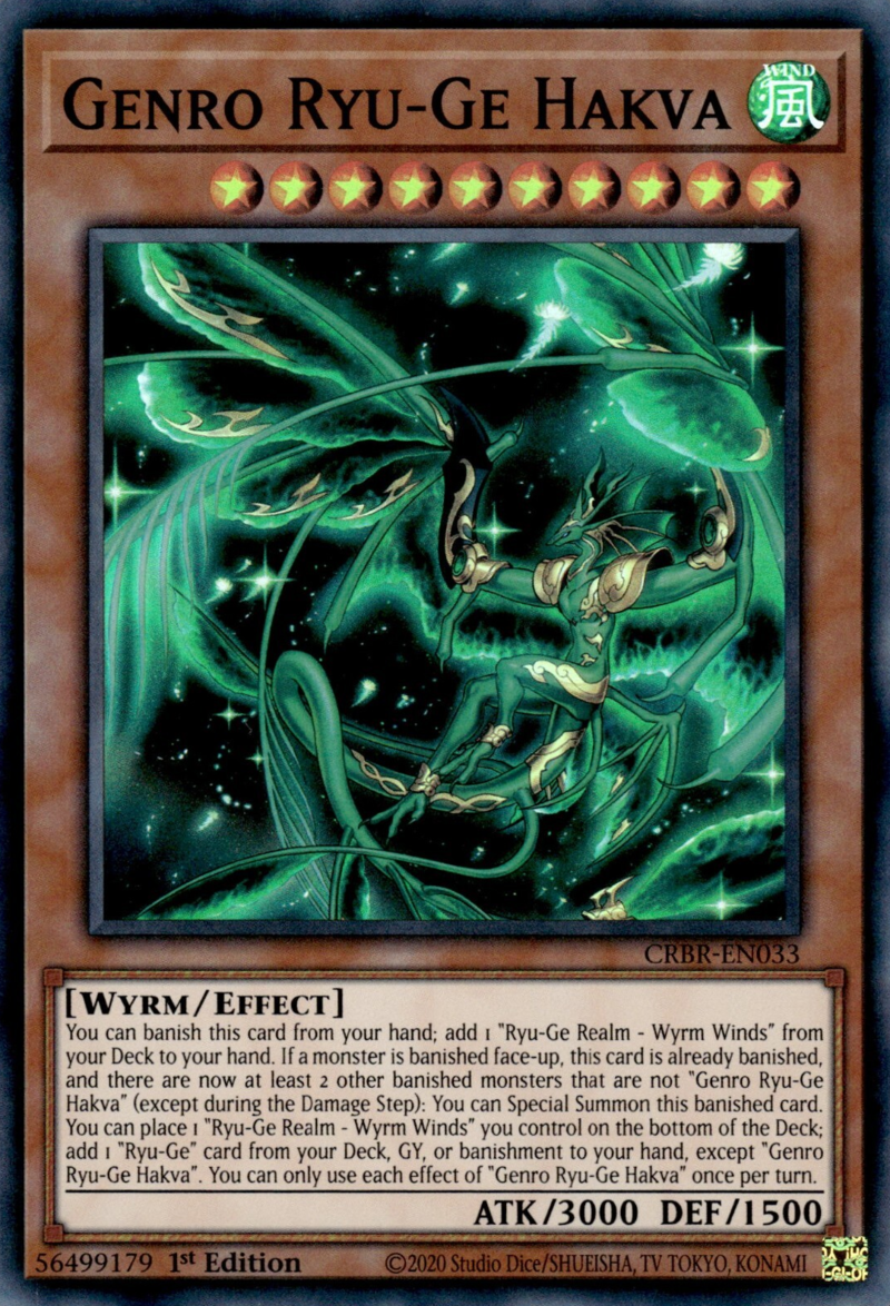 CRBR-EN033 - Genro Ryu-Ge Hakva - Super Rare - Effect Monster - Crossover Breakers