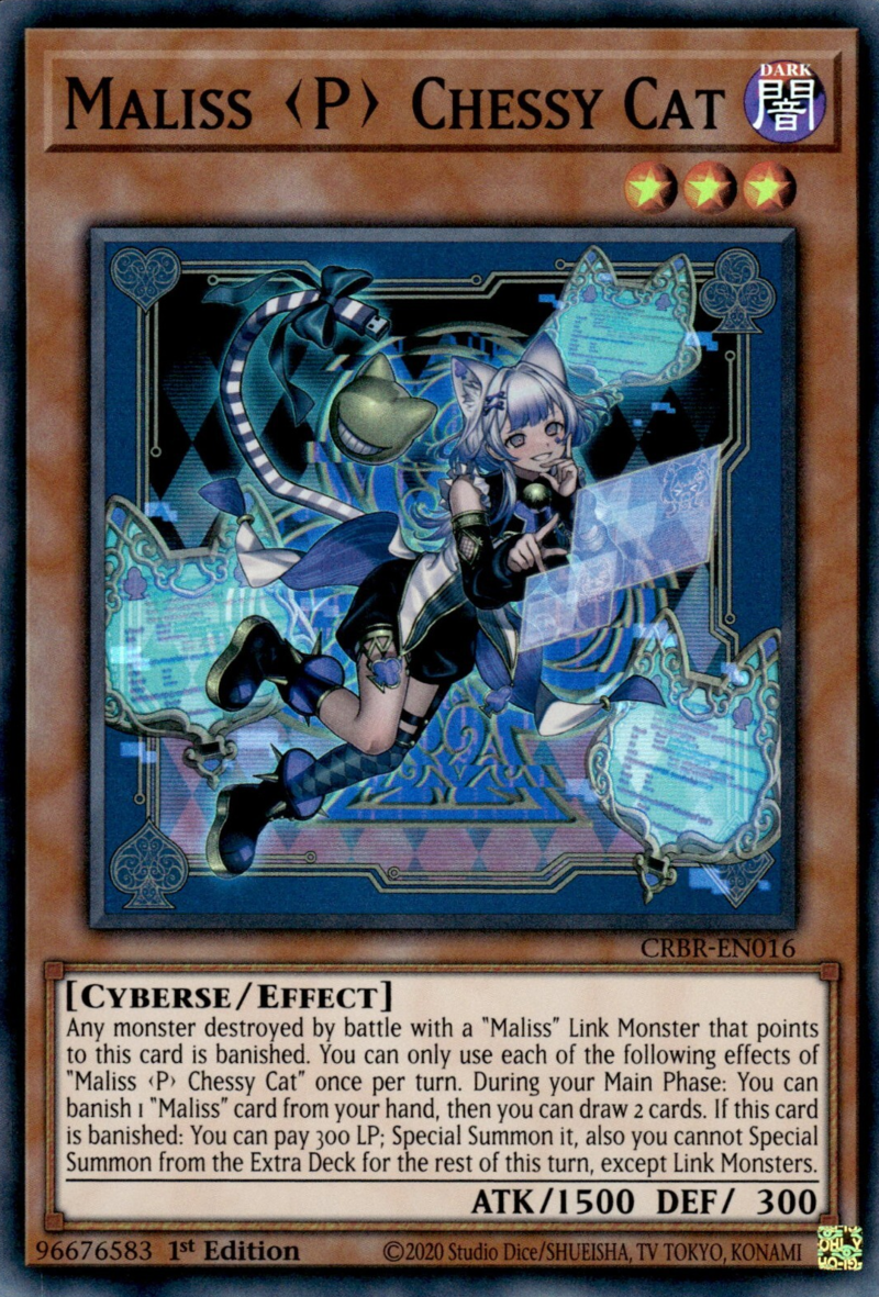 CRBR-EN016 - Maliss P Chessy Cat - Super Rare - Effect Monster - Crossover Breakers