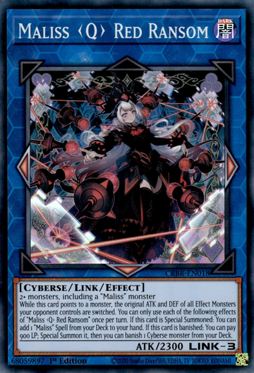 CRBR-EN018 - Maliss Red Ransom - Super Rare - Crossover Breakers