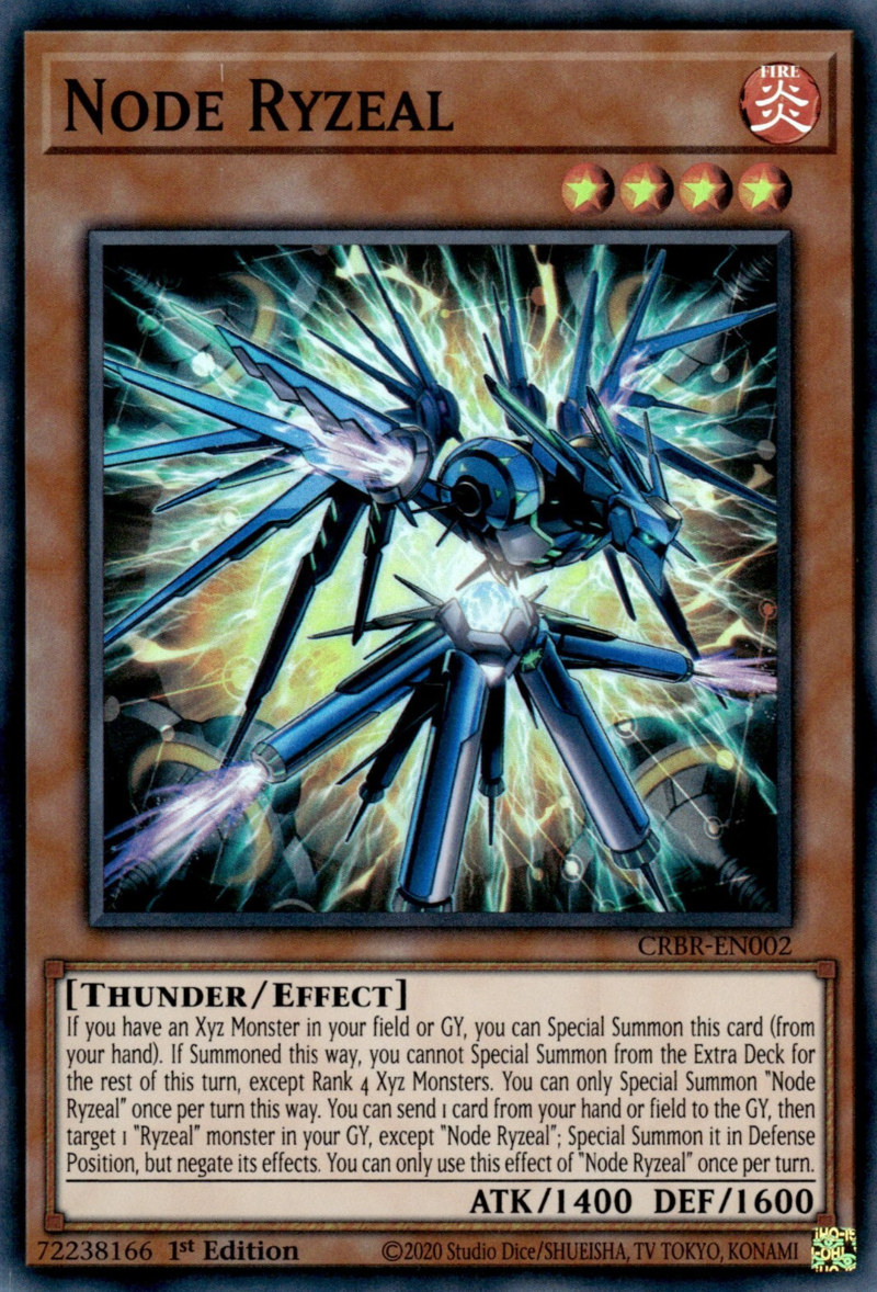 CRBR-EN002 - Node Ryzeal - Super Rare - Effect Monster - Crossover Breakers