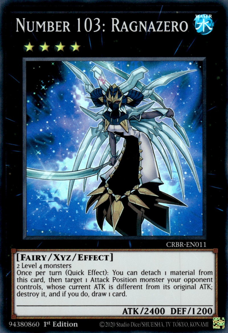 CRBR-EN011 - Number 103: Ragnazero - Super Rare - Effect Xyz Monster - Crossover Breakers