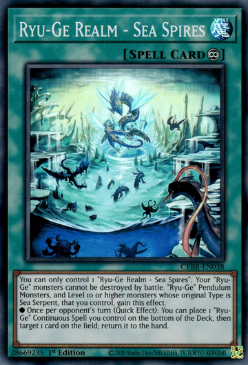 CRBR-EN038 - Ryu-Ge Realm - Sea Spires - Super Rare - Crossover