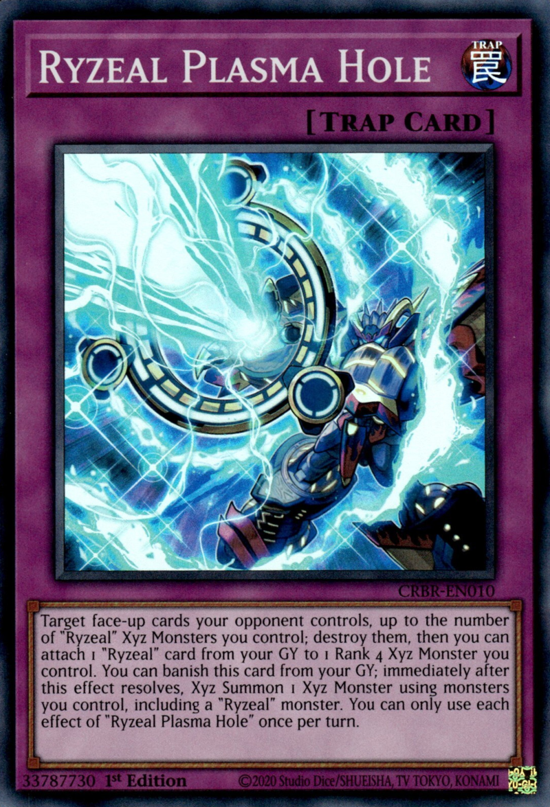 CRBR-EN010 - Ryzeal Plasma Hole - Super Rare - Normal Trap - Crossover Breakers