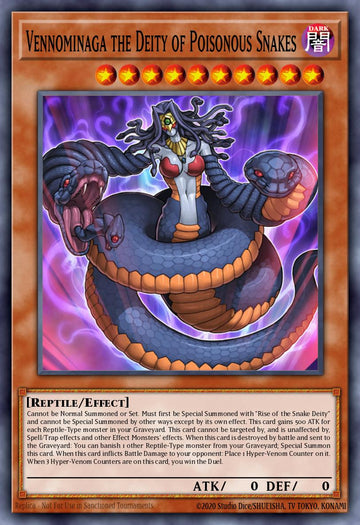 EN041 - ANGU-EN041 - Vennominaga the Deity of Poisonous Snakes - Collectors Rare - Effect Monster - Ancient Guardians