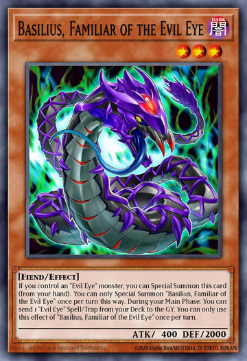EN030 - INCH-EN030 - Basilius, Familiar of the Evil Eye - Super Rare - Effect Monster - 1st-Edition - The Infinity Chasers