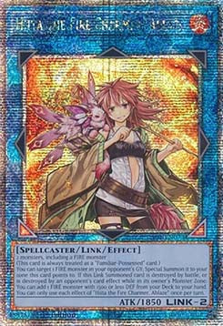 Hiita the Fire Charmer, Ablaze (V.5 - Quarter Century Secret Rare)