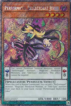 Performapal Skullcrobat Joker (V.1 - Platinum Secret Rare)