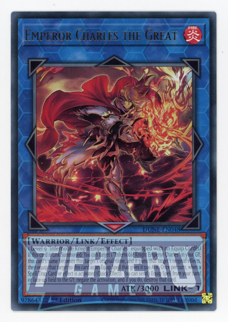 DUNE-EN048 - Emperor Charles the Great - Ultra Rare - Effect Link Monster - Duelist Nexus