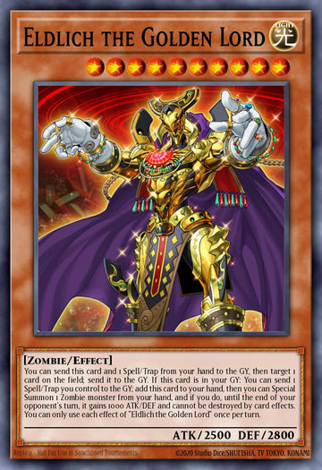 EN019 - RA01-EN019 - Eldlich the Golden Lord (alternate art) - Quarter Century Secret Rare - Effect Monster - Rarity Collection