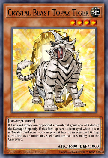 EN096 - LDS1-EN096 - Crystal Beast Topaz Tiger - Common - Effect Monster - Legendary Duelists Season 1