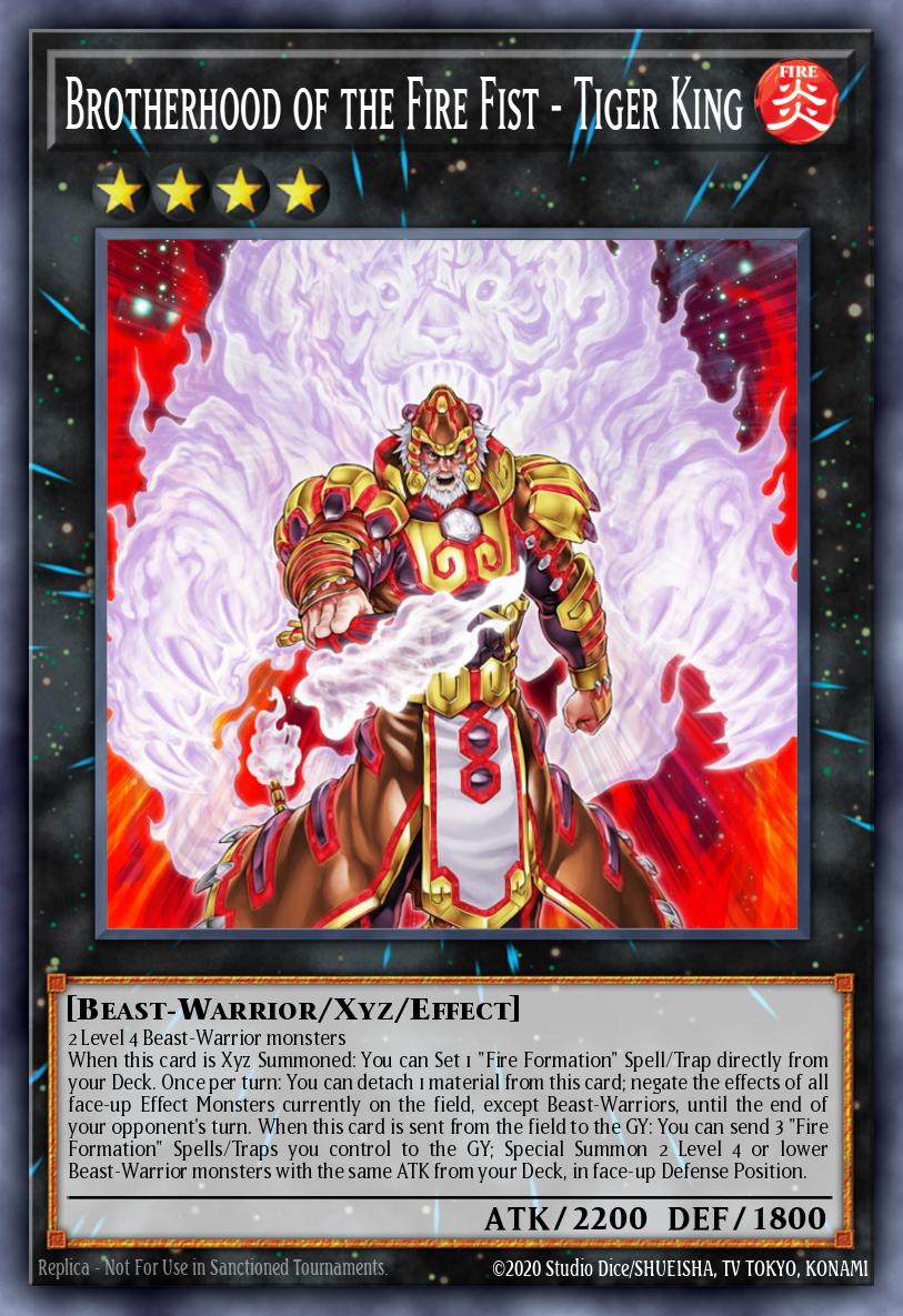 EN027 - FIGA-EN027 - Brotherhood of the Fire Fist - Tiger King - Super Rare - Effect Xyz Monster - 1st Edition - Fists of the Gadgets