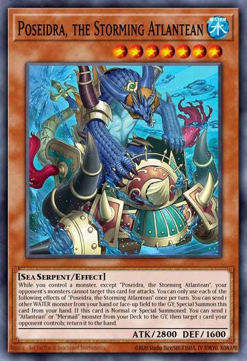 SUDA-EN016 - SUDA-EN016 - Poseidra, the Storming Atlantean - Secret Rare - Effect Monster - Supreme Darkness