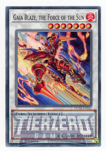 DUNE-EN042 - Gaia Blaze, the Force of the Sun - Common - Duelist Nexus