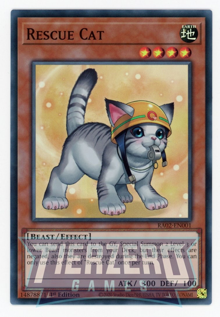 RA02-EN001 - Rescue Cat (Alt Art) - Super Rare - - Rarity Collection 2