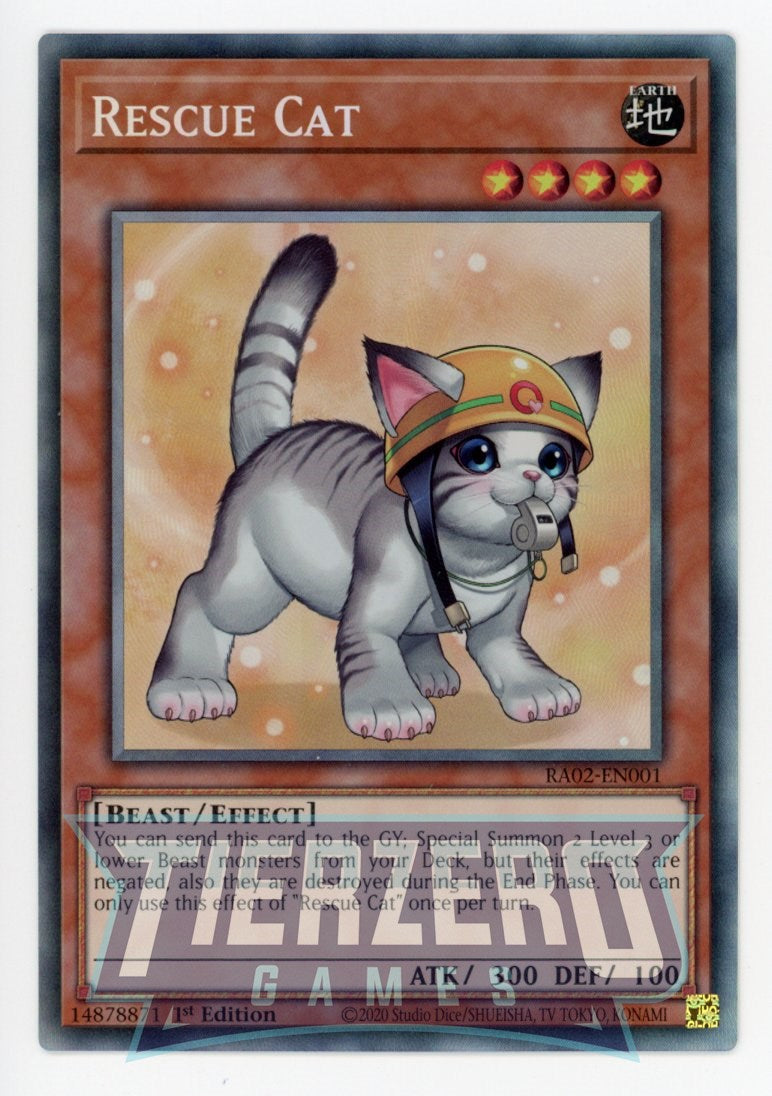 RA02-EN001 - Rescue Cat (Alt Art) - Collector's Rare - - Rarity Collection 2