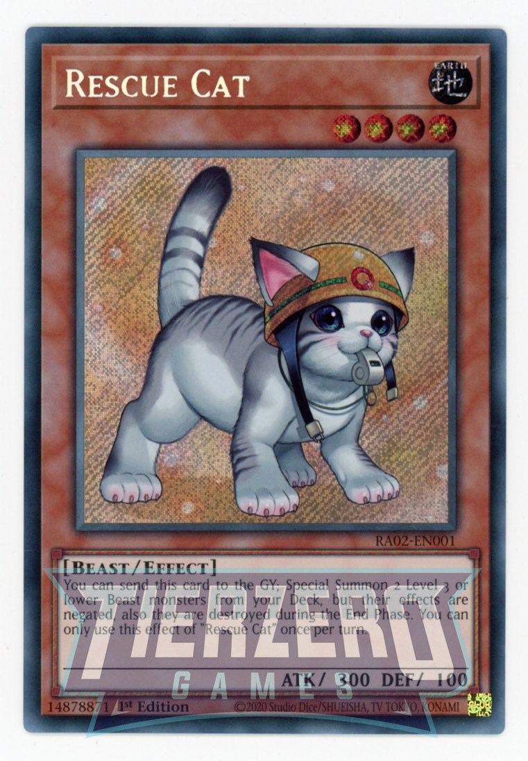 RA02-EN001 - Rescue Cat (Alt Art) - Secret Rare - - Rarity Collection 2