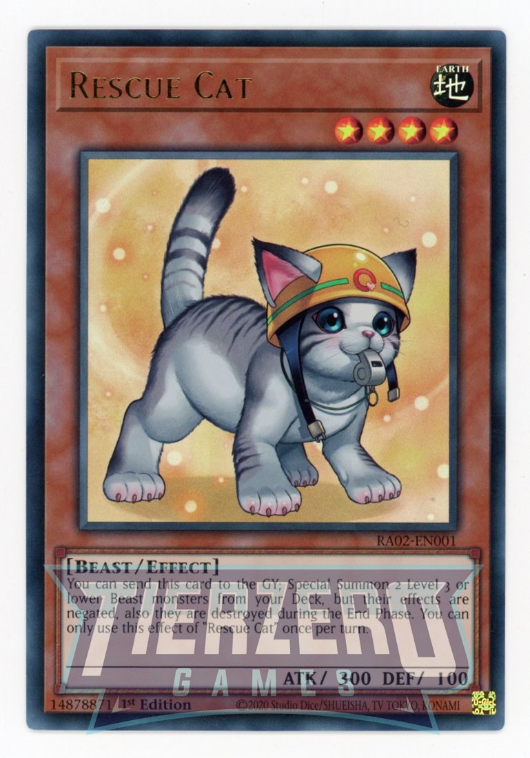 RA02-EN001 - Rescue Cat (Alt Art) - Ultra Rare - - Rarity Collection 2