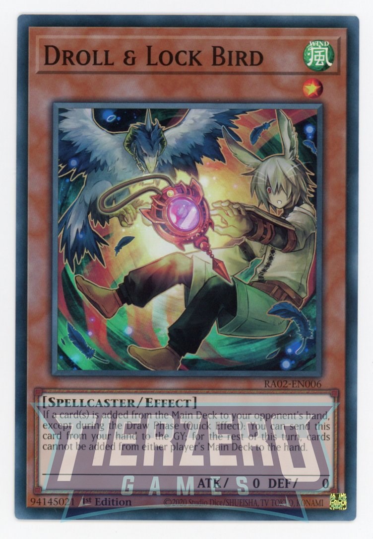 RA02-EN006 - Droll & Lock Bird (Alt Art) - Super Rare - - Rarity Collection 2