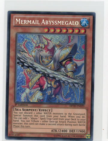 ABYR-EN020 - Mermail Abyssmegalo - Secret Rare - Abyss Rising - 1st Edition - NM