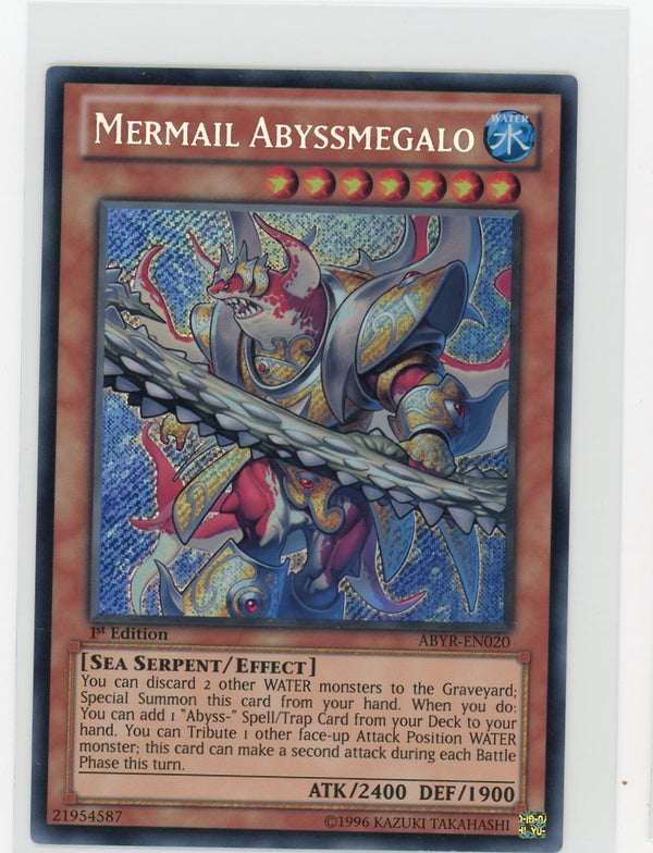 ABYR-EN020 - Mermail Abyssmegalo - Secret Rare - Effect Monster - 1st Edition - Abyss Rising NM
