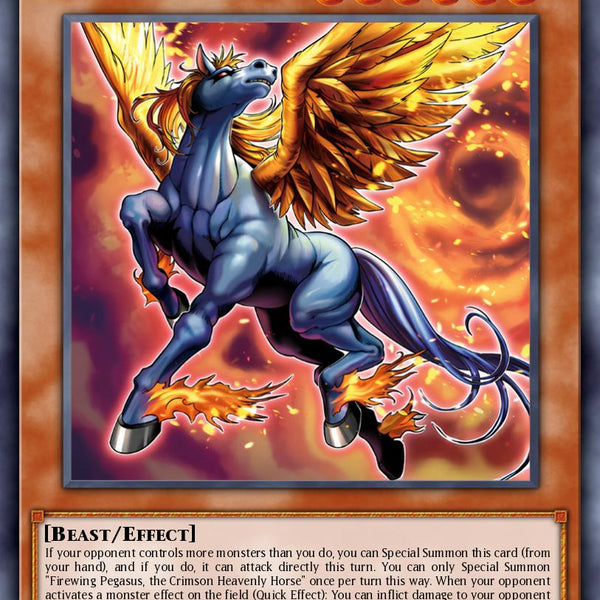 horse yugioh cards ALIN-EN032 - Crimson Firewing Pegasus - Common