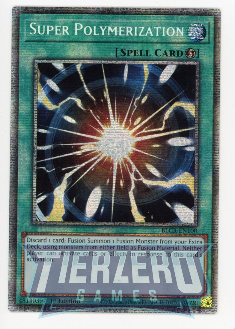 BLCR-EN100 -Super Polymerization - Starlight Rare - Quick Play Spell Card - Battles of Legend Crystal Revenge