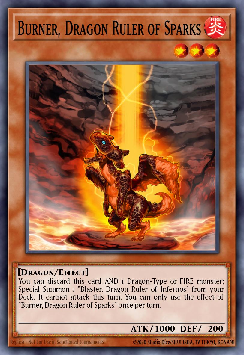 BLMM-EN123 - Burner, Dragon Ruler of Sparks - Secret Rare - Battles of Legend: Monster Mayhem