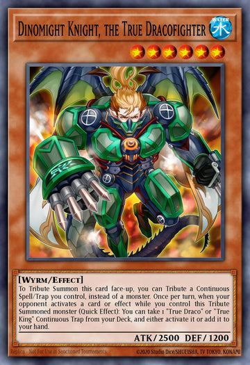 BLMM-EN126 - Dinomight Knight, the True Dracofighter - Secret Rare - Battles of Legend: Monster Mayhem