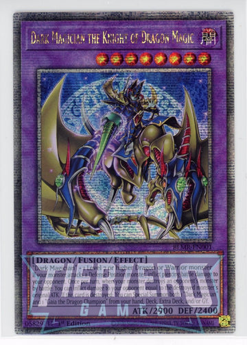 BLMR-EN001 - Dark Magician the Knight of Dragon Magic - Quarter Century Secret Rare - Battles of Legend: Monstrous Revenge