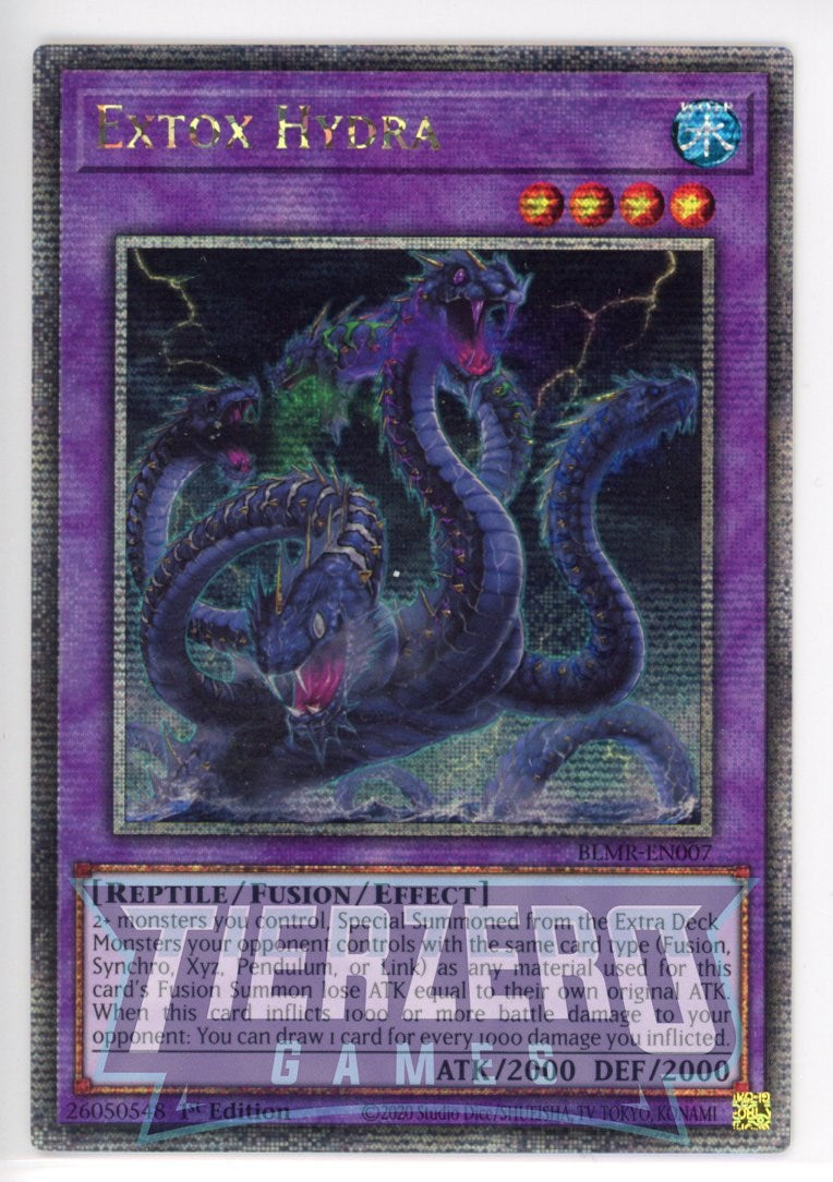 BLMR-EN007 - Extox Hydra - Quarter Century Secret Rare - Effect Fusion Monster - Battles of Legend Monstrous Revenge